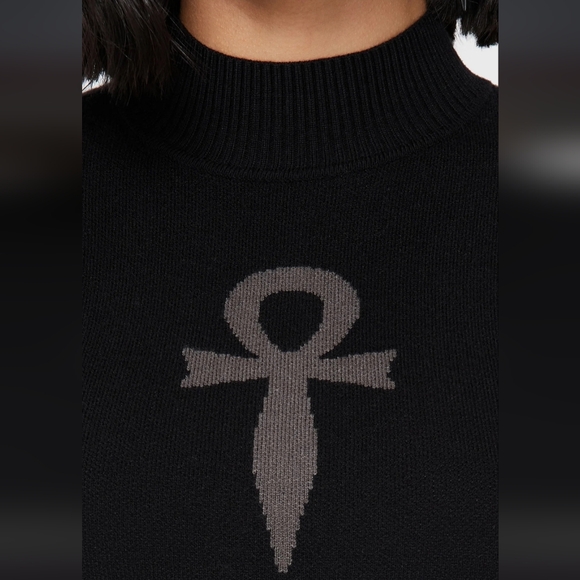 Killstar Black Long Sleeve Dress with Symbol - Picture 5 of 5